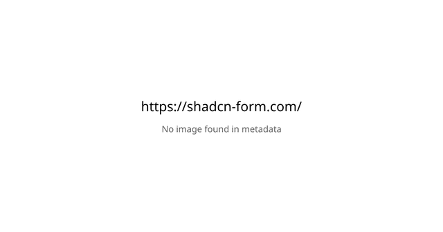 Shadcn Form Builder registry preview