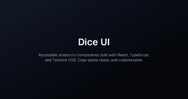 Dice UI registry preview